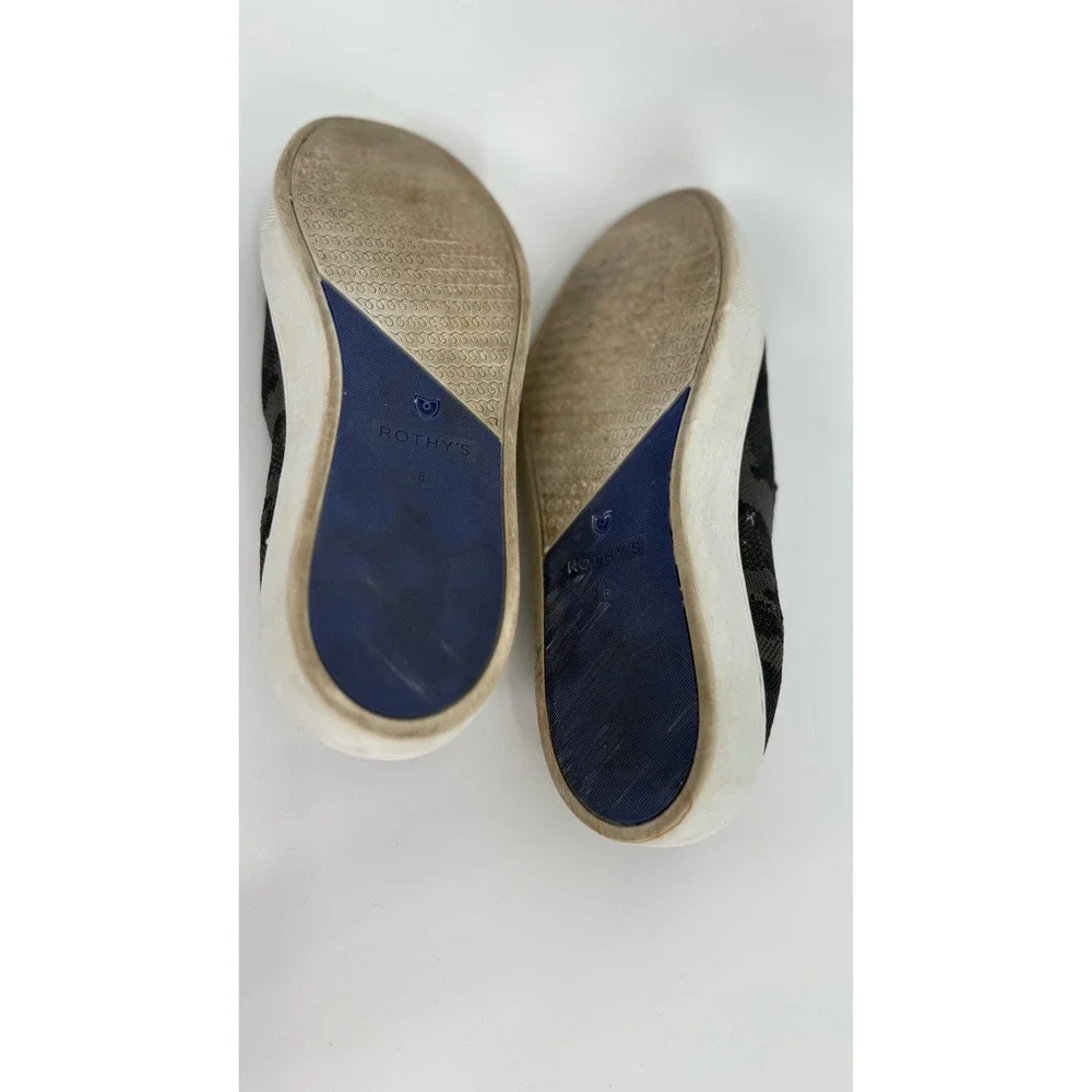 Rothy's Camo Slip On Sneakers Women's 8 Gray Black Knit Washable Casual Comfort - Picture 5 of 5